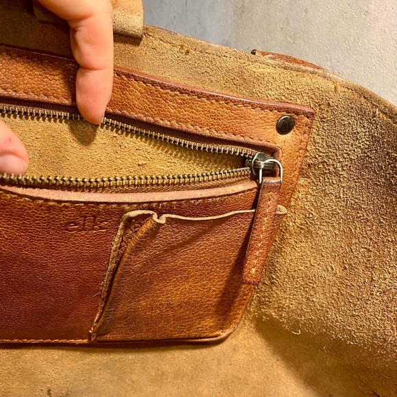 Elk large brown leather shoulder bag. - Picture 12 of 12